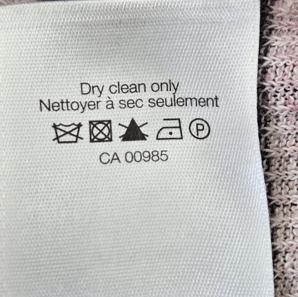 Veronica Beard Dean Pale Pink and Charcoal Stripe Linen Blend Sweater Size Small - Picture 16 of 16